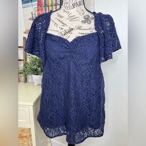 Hinge Lace Peasant Boho Top